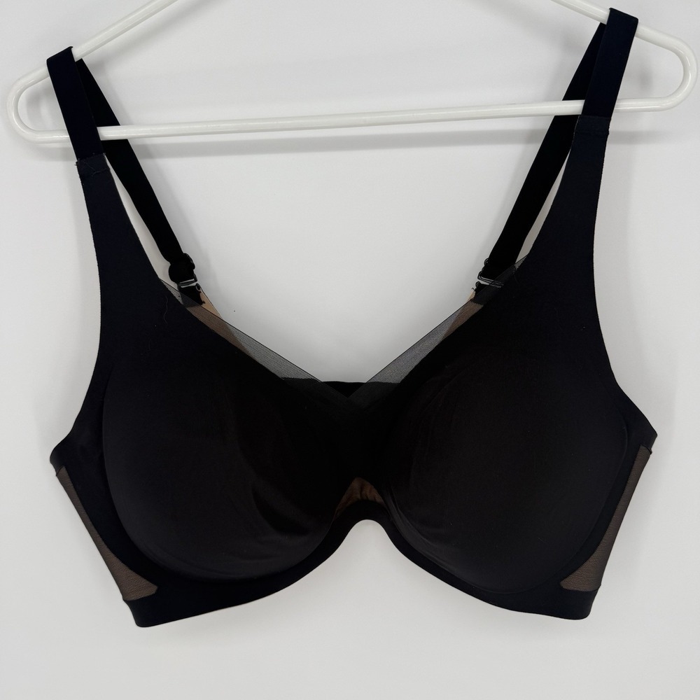 Honeylove Crossover Wireless Comfort Bra Black/Runway 40 C/D Support Smoothing
